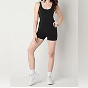 Arizona Sleeveless Active Bodysuit-Juniors  Black Washed Color